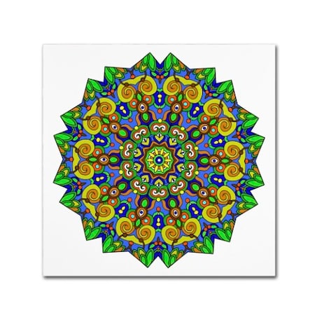 Kathy G. Ahrens 'Colorful Calming Mandala' Canvas Art,14x14